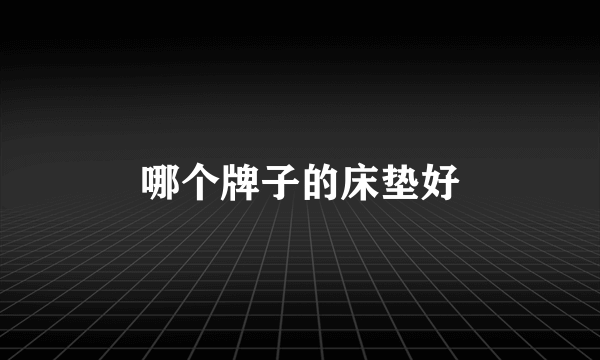 哪个牌子的床垫好