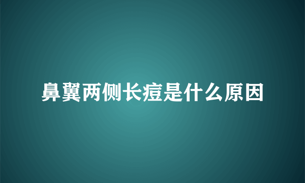 鼻翼两侧长痘是什么原因