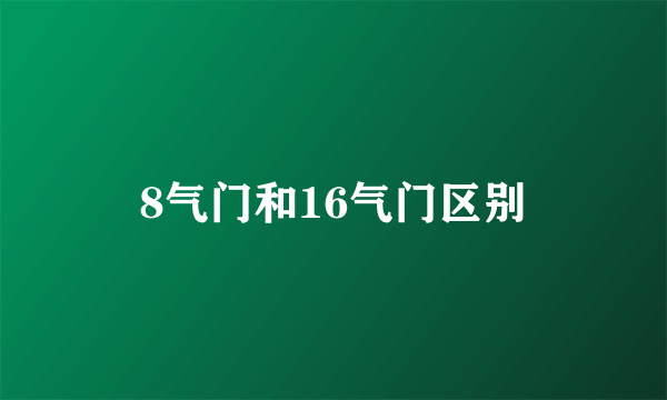 8气门和16气门区别