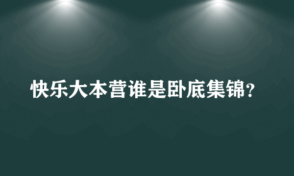 快乐大本营谁是卧底集锦？