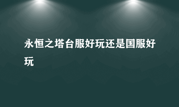 永恒之塔台服好玩还是国服好玩