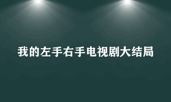我的左手右手电视剧大结局