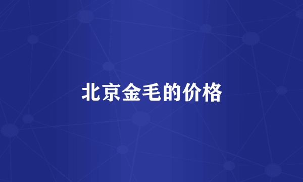 北京金毛的价格