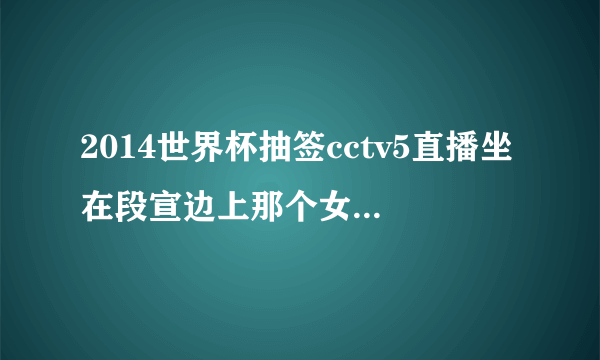 2014世界杯抽签cctv5直播坐在段宣边上那个女的是谁啊
