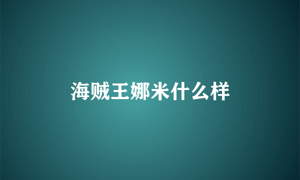 海贼王娜米什么样