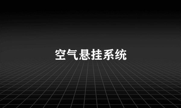 空气悬挂系统