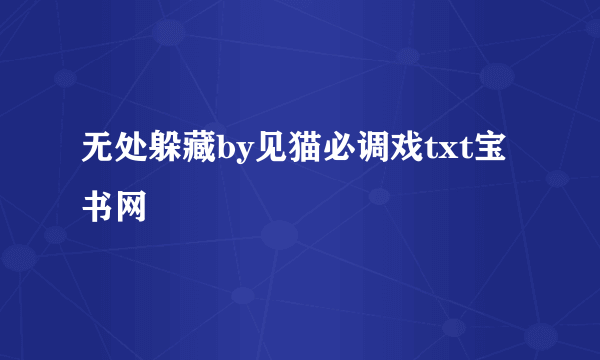 无处躲藏by见猫必调戏txt宝书网