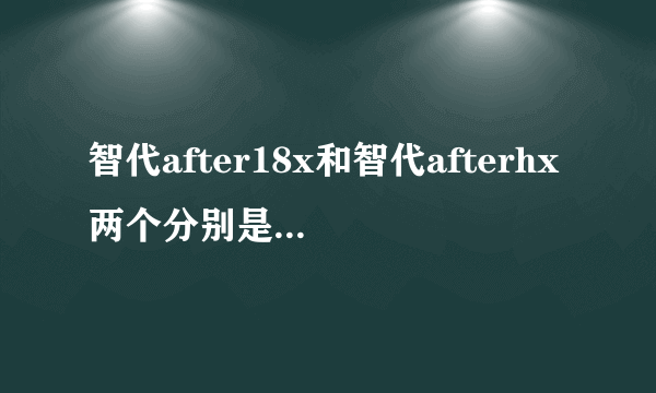 智代after18x和智代afterhx两个分别是什么意？