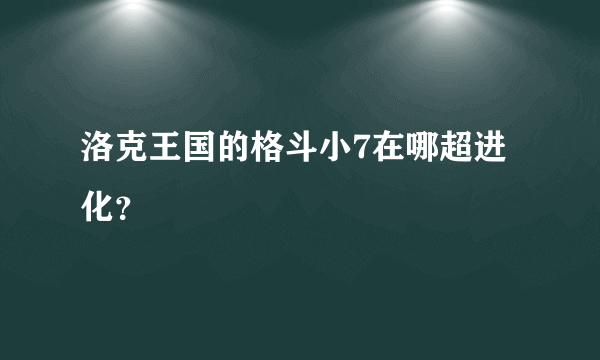 洛克王国的格斗小7在哪超进化？