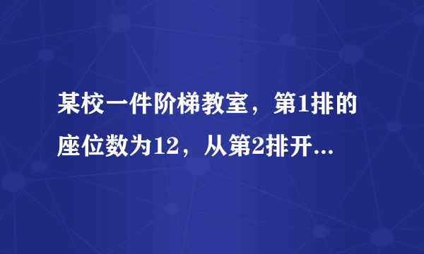 某校一件阶梯教室，第1排的座位数为12，从第2排开始，每一排都比前一排增加a个座位。 已知第15排座位数是第5排座位数的2倍，则a=（），第10排有（）个座位.