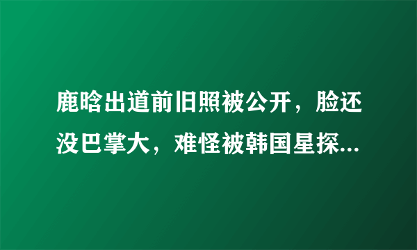 鹿晗出道前旧照被公开，脸还没巴掌大，难怪被韩国星探追了一路