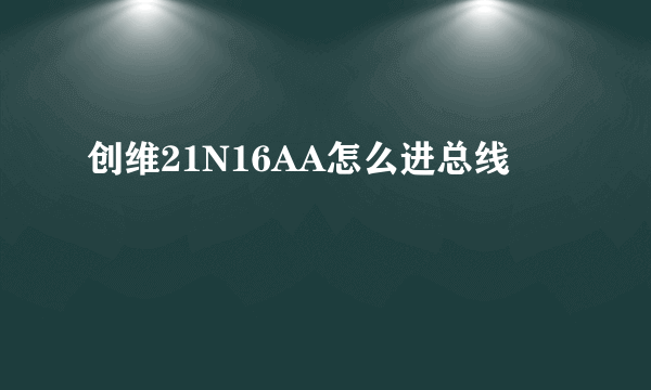 创维21N16AA怎么进总线