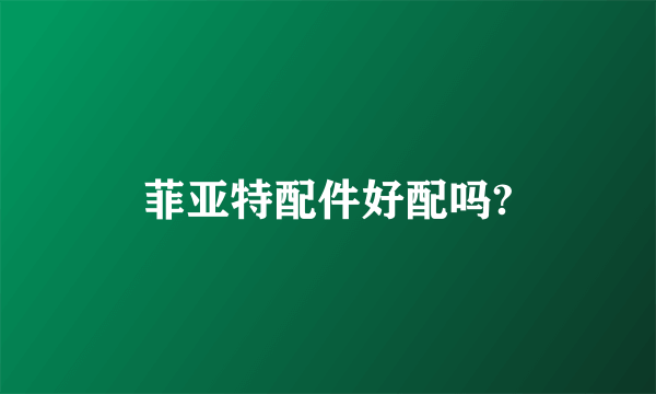 菲亚特配件好配吗?
