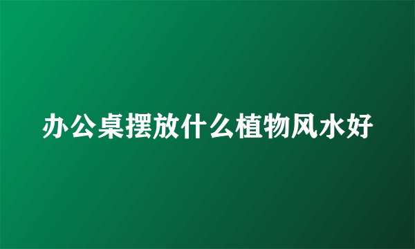 办公桌摆放什么植物风水好