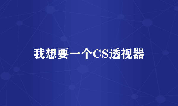 我想要一个CS透视器