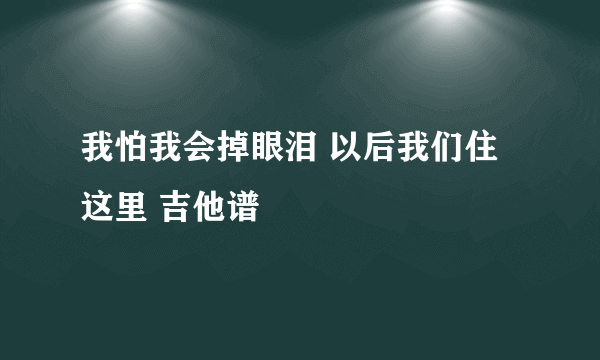 我怕我会掉眼泪 以后我们住这里 吉他谱