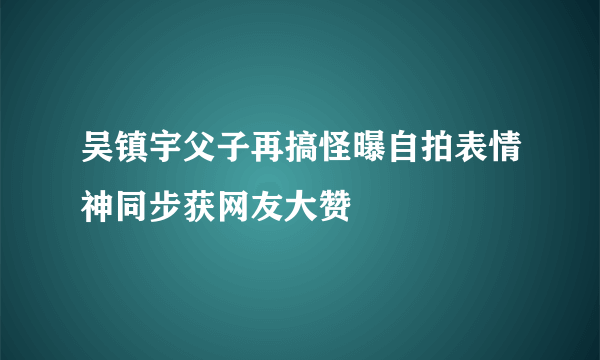 吴镇宇父子再搞怪曝自拍表情神同步获网友大赞