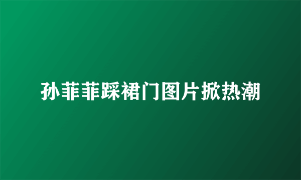 孙菲菲踩裙门图片掀热潮
