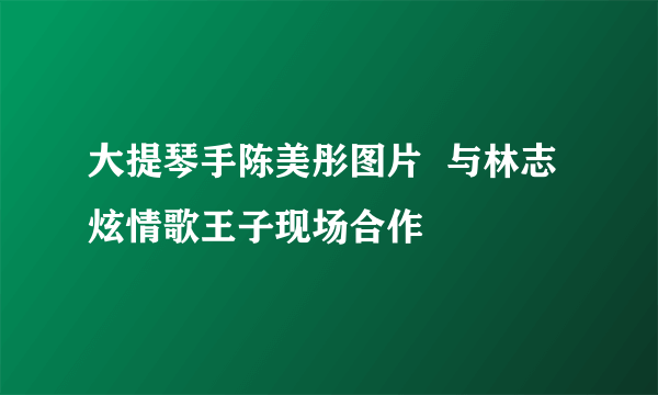 大提琴手陈美彤图片  与林志炫情歌王子现场合作