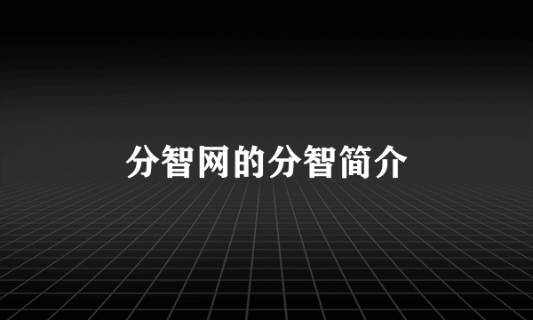 分智网的分智简介