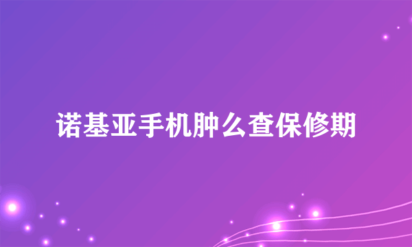 诺基亚手机肿么查保修期