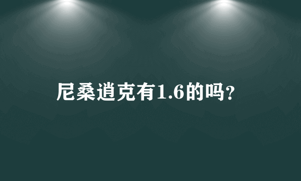 尼桑逍克有1.6的吗？