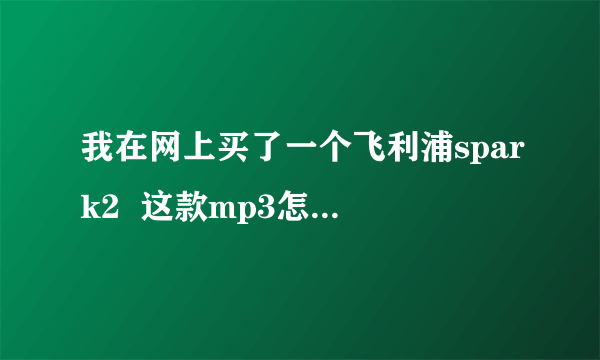 我在网上买了一个飞利浦spark2  这款mp3怎么样呢?音质如