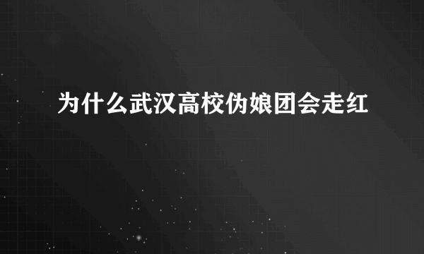为什么武汉高校伪娘团会走红