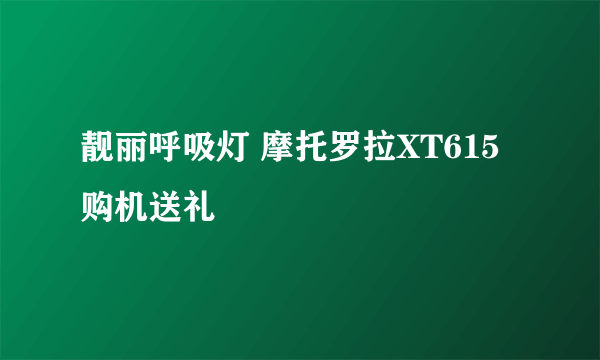 靓丽呼吸灯 摩托罗拉XT615购机送礼