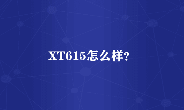 XT615怎么样？