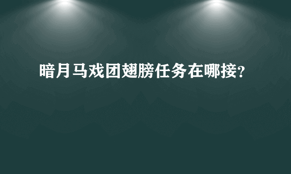 暗月马戏团翅膀任务在哪接？