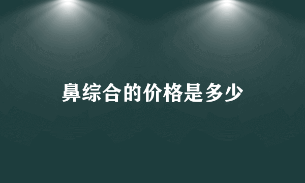 鼻综合的价格是多少