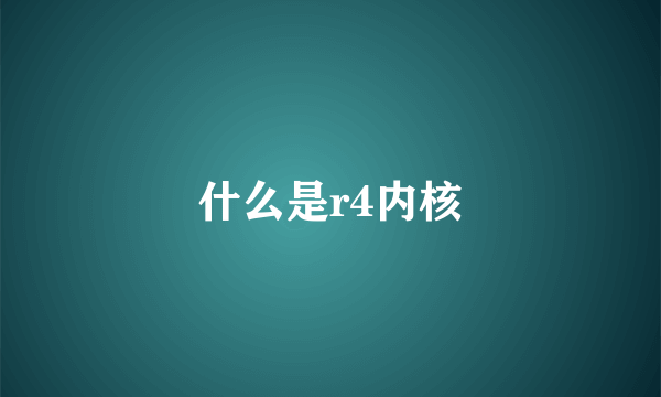 什么是r4内核