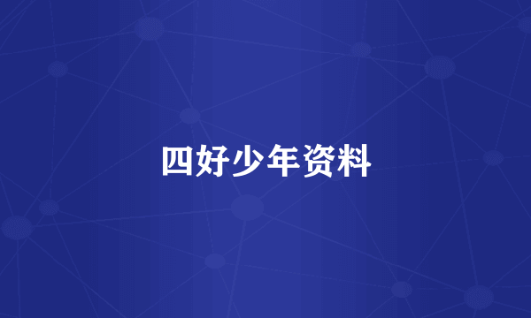 四好少年资料