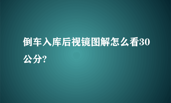 倒车入库后视镜图解怎么看30公分?