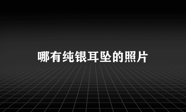 哪有纯银耳坠的照片