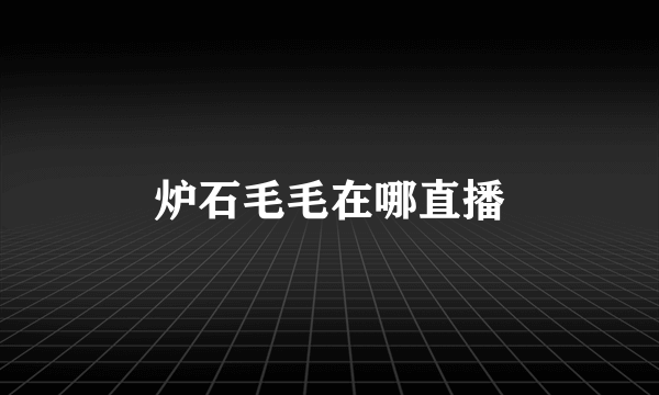 炉石毛毛在哪直播