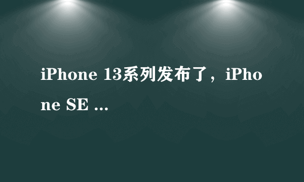 iPhone 13系列发布了，iPhone SE 256GB停产了