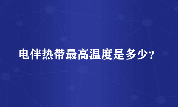 电伴热带最高温度是多少？