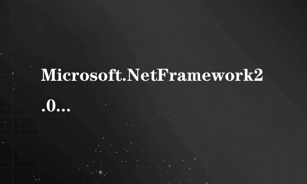 Microsoft.NetFramework2.0 的下载地址