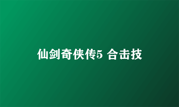 仙剑奇侠传5 合击技