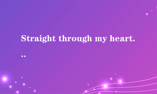 Straight through my heart 　　 Soldier down my heart 二者是不是同一个意思 有什么区别 ?