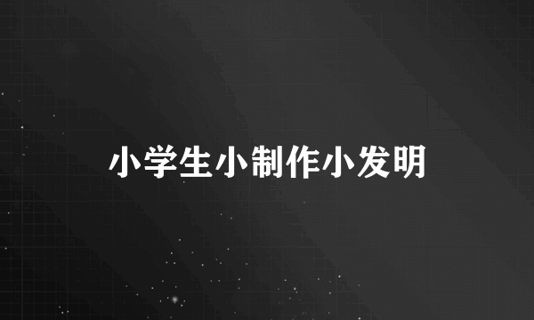 小学生小制作小发明
