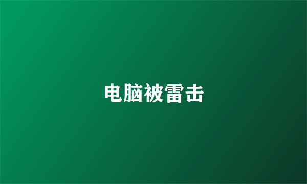 电脑被雷击