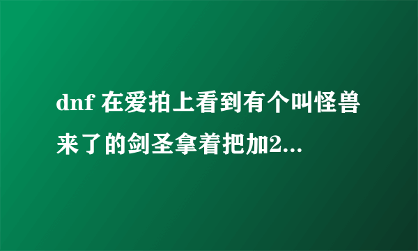 dnf 在爱拍上看到有个叫怪兽来了的剑圣拿着把加23的魔剑，这得要投入多少rmb啊？