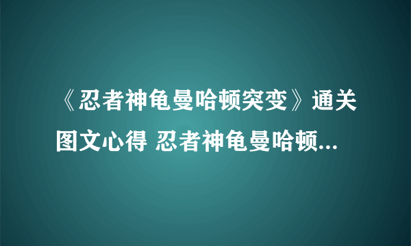 《忍者神龟曼哈顿突变》通关图文心得 忍者神龟曼哈顿突变好玩吗