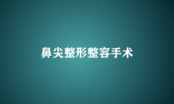 鼻尖整形整容手术