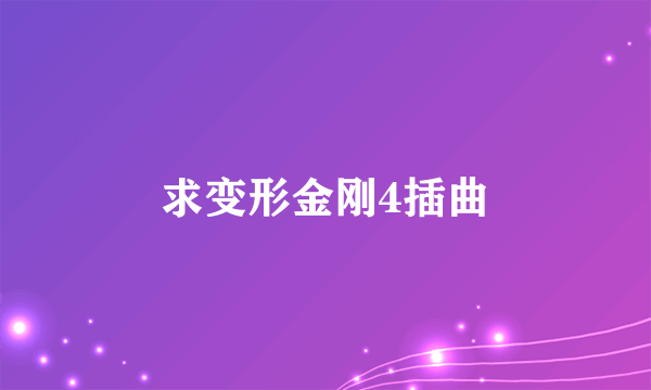 求变形金刚4插曲