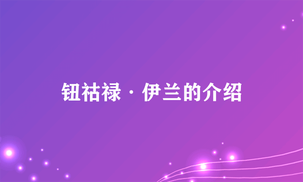 钮祜禄·伊兰的介绍