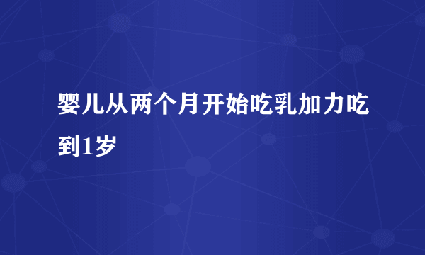 婴儿从两个月开始吃乳加力吃到1岁